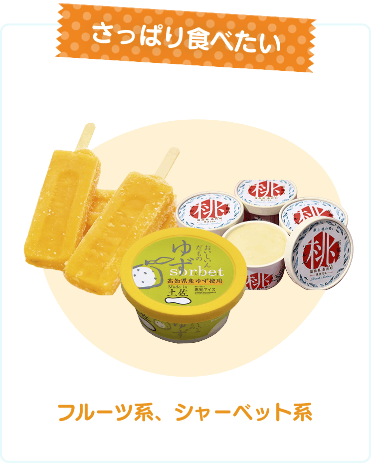 さっぱり食べたい フルーツ系、シャーベット系